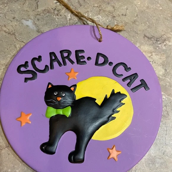 Hanging Scare cat & hanging candle holder Halloween bundle set - Picture 5 of 7